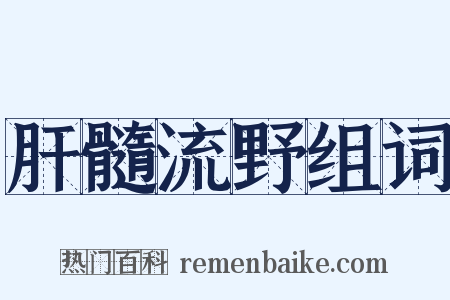 肝髓流野组词是什么意思的图片